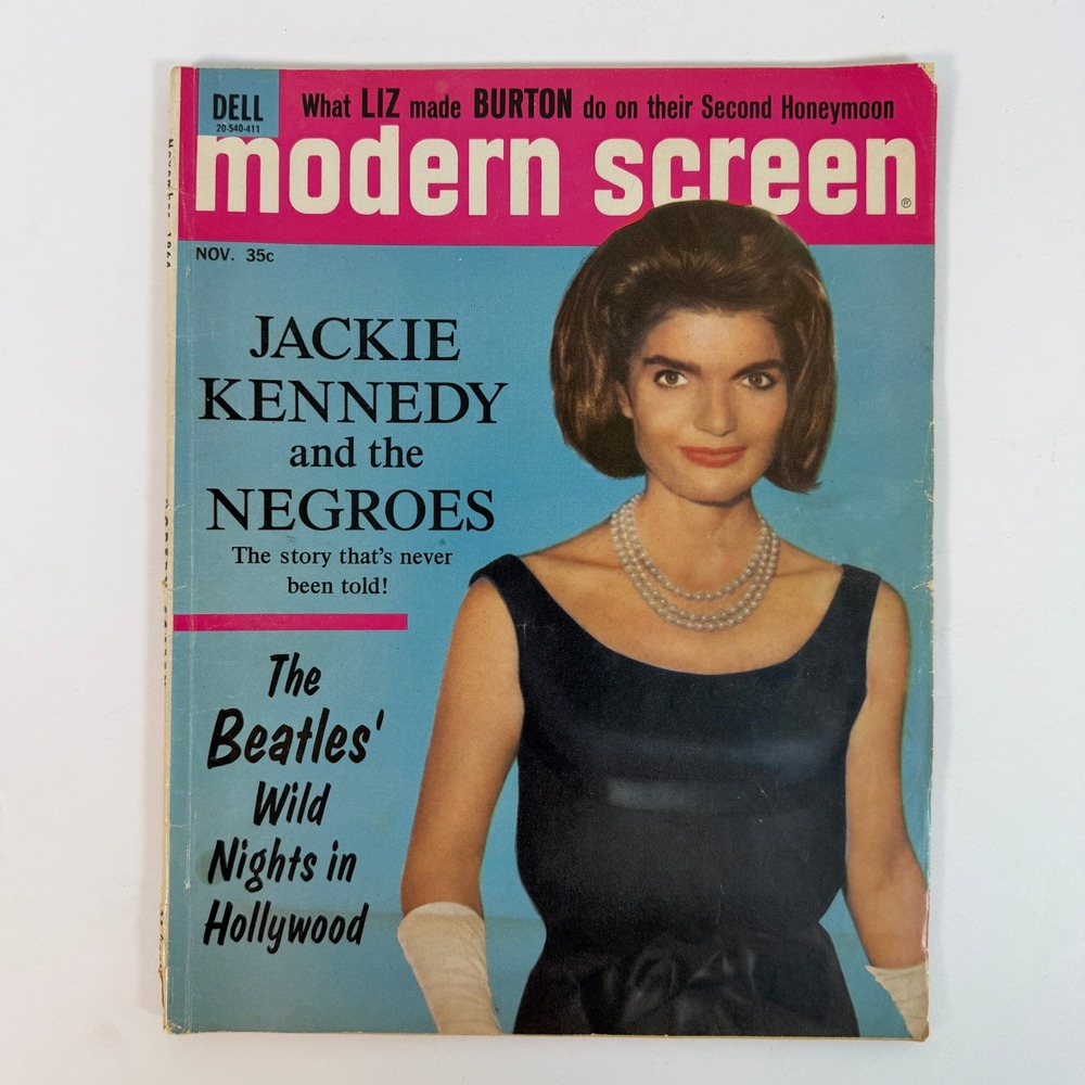 Vintage Modern Screen Magazine Nov 1964 Jackie Kennedy The Beatles Dell